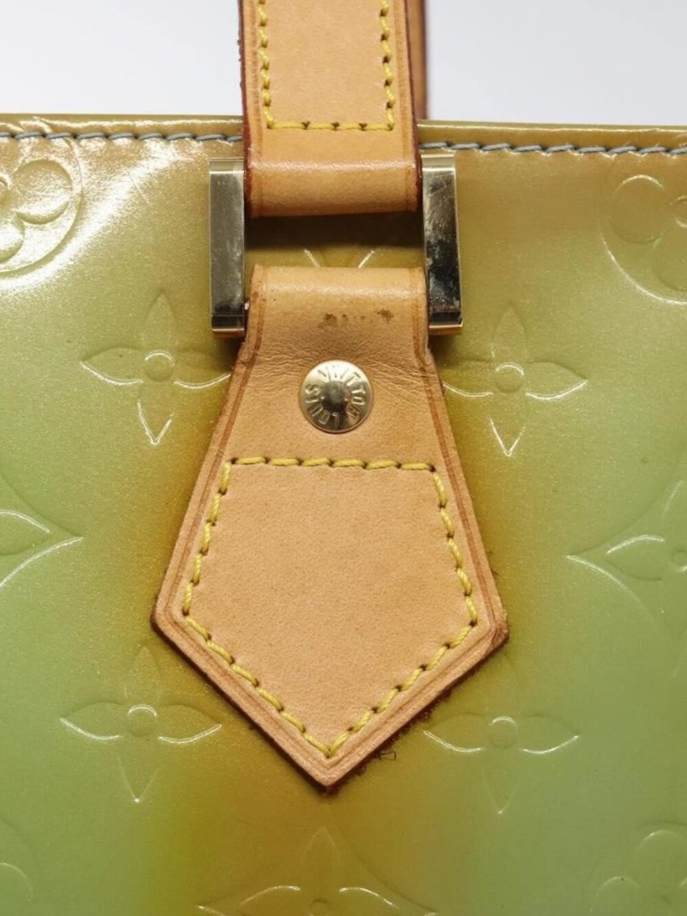 LOUIS VUITTON Monogram Vernis Houston Hand Bag Baby Blue M91005 LV Auth ar13496 - Picture 11 of 16